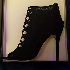 Daya By Zendaya black lace heels